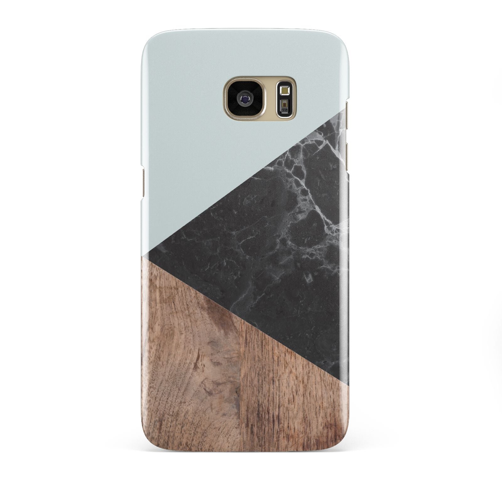 Marble Wood Geometric 2 Samsung Galaxy S7 Edge Case