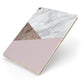 Marble Wood Geometric 3 Apple iPad Case on Gold iPad Side View