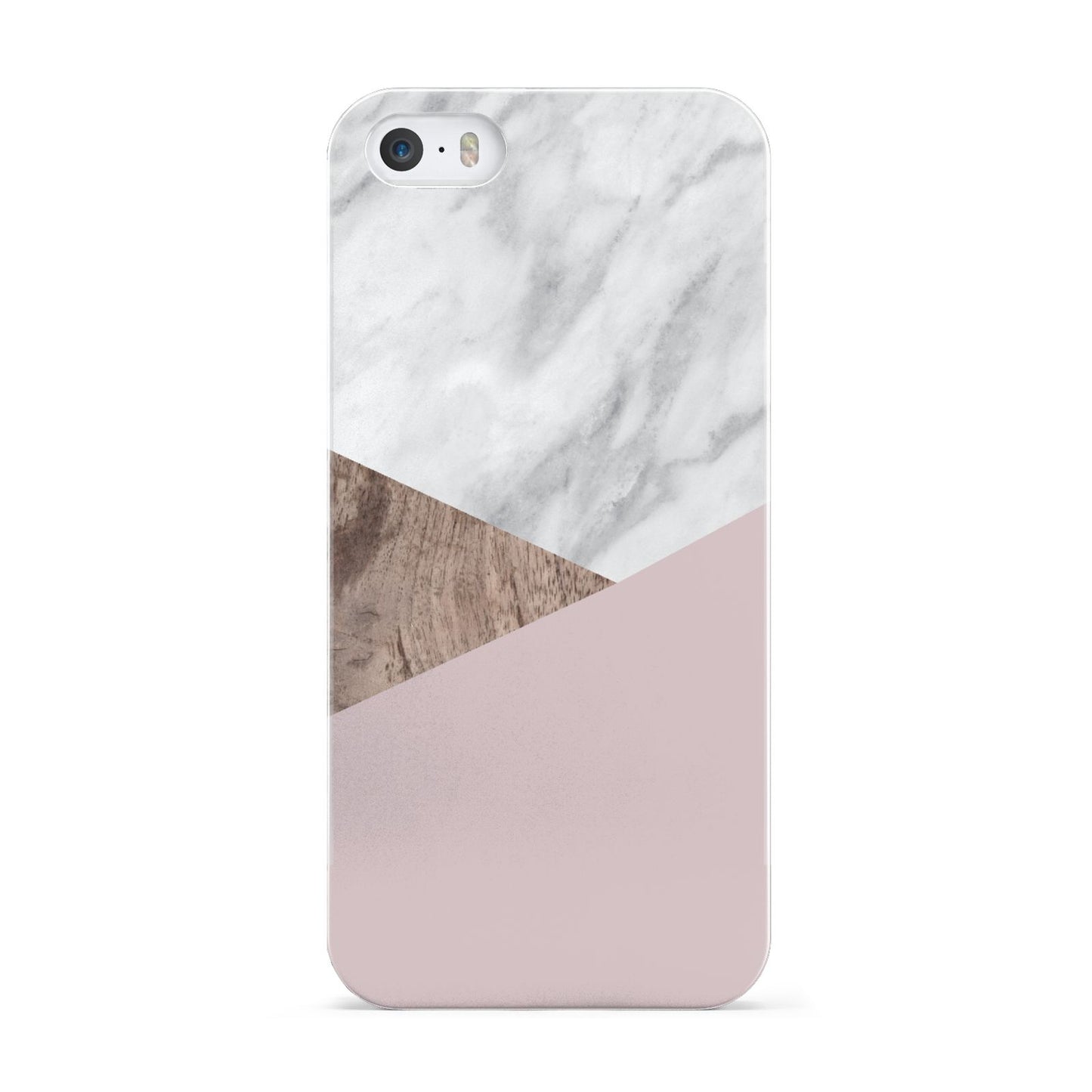 Marble Wood Geometric 3 Apple iPhone 5 Case