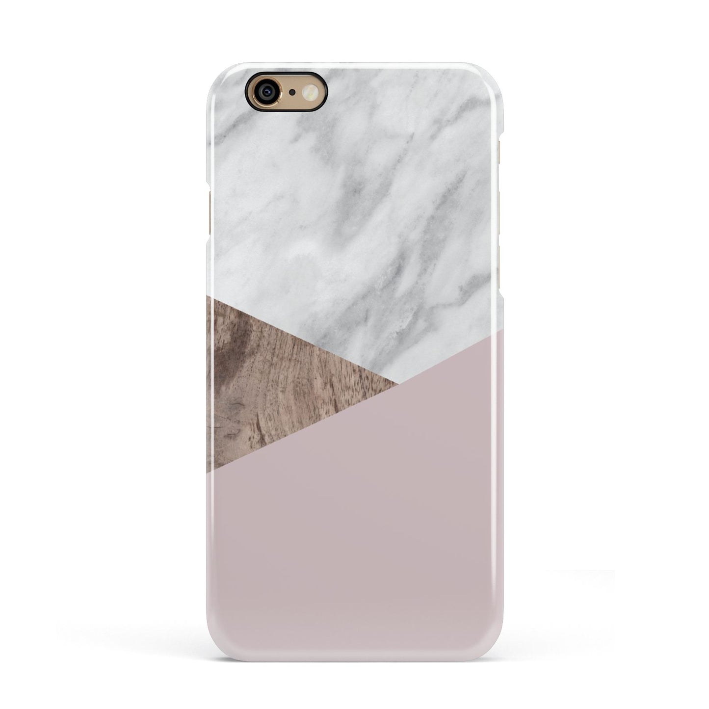 Marble Wood Geometric 3 Apple iPhone 6 3D Snap Case
