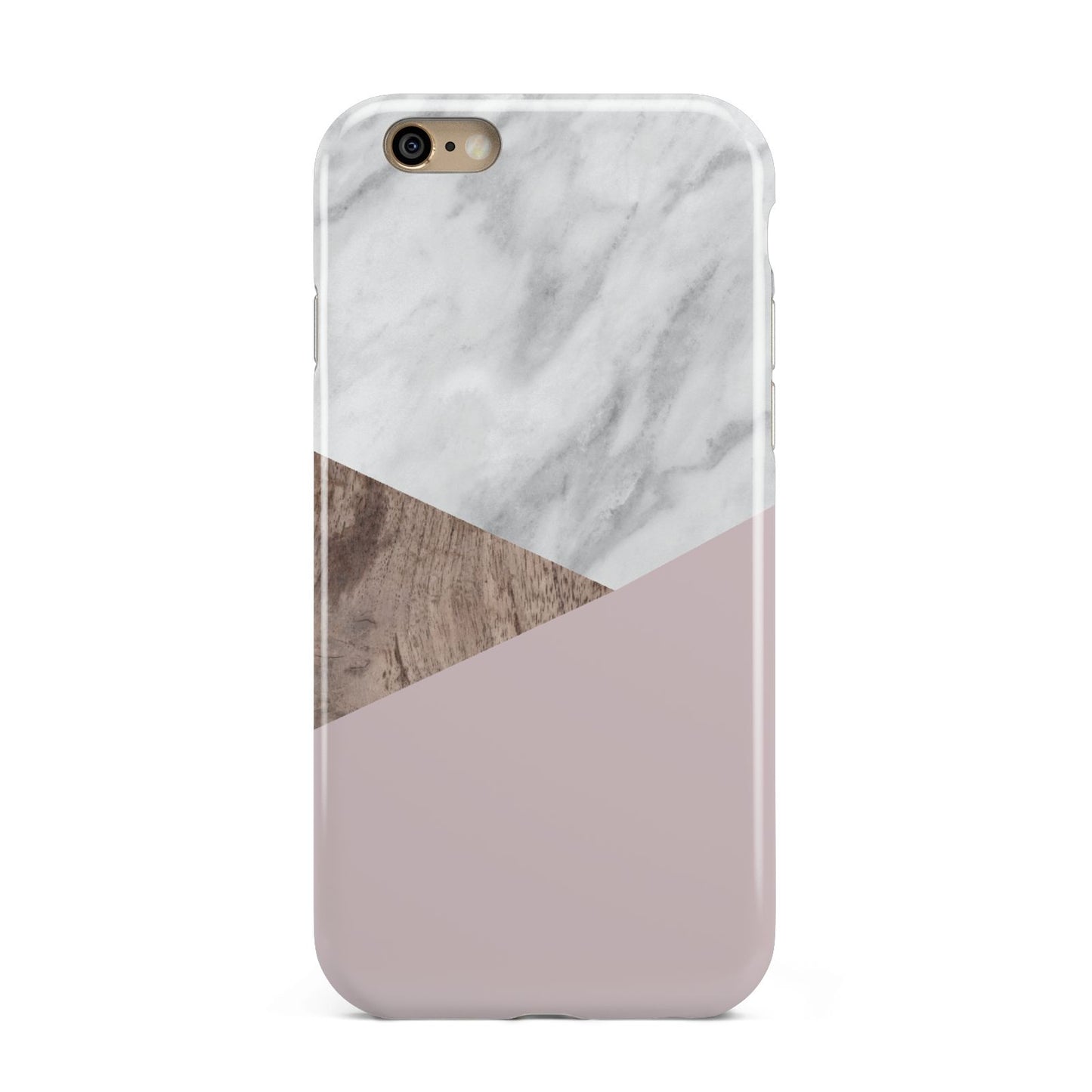Marble Wood Geometric 3 Apple iPhone 6 3D Tough Case