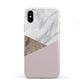 Marble Wood Geometric 3 Apple iPhone XS 3D Tough