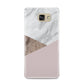 Marble Wood Geometric 3 Samsung Galaxy A9 2016 Case on gold phone