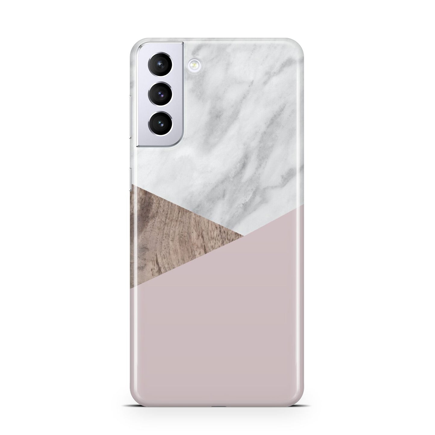 Marble Wood Geometric 3 Samsung S21 Plus Phone Case