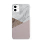 Marble Wood Geometric 3 iPhone 11 3D Snap Case