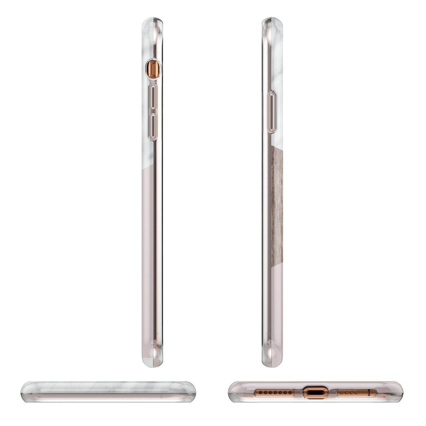 Marble Wood Geometric 3 iPhone 11 Pro Max 3D Tough Case Angle Images