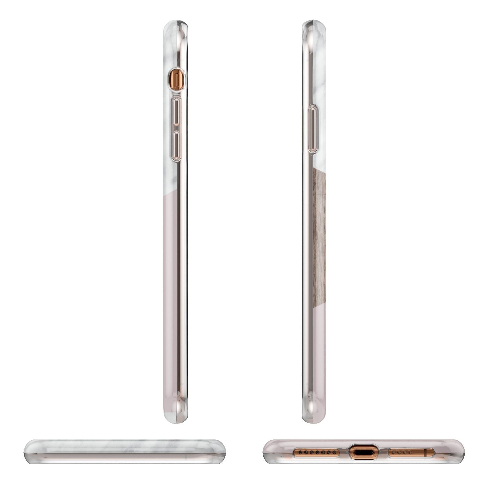 Marble Wood Geometric 3 iPhone 11 Pro Max 3D Tough Case Angle Images