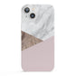 Marble Wood Geometric 3 iPhone 13 Full Wrap 3D Snap Case