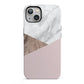 Marble Wood Geometric 3 iPhone 13 Full Wrap 3D Tough Case