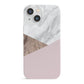 Marble Wood Geometric 3 iPhone 13 Mini Full Wrap 3D Snap Case