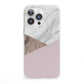 Marble Wood Geometric 3 iPhone 13 Pro Clear Bumper Case
