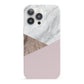 Marble Wood Geometric 3 iPhone 13 Pro Full Wrap 3D Snap Case