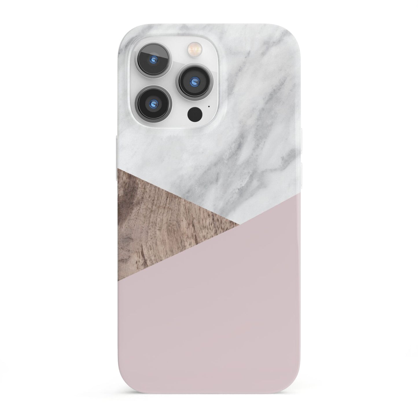 Marble Wood Geometric 3 iPhone 13 Pro Full Wrap 3D Snap Case