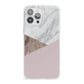 Marble Wood Geometric 3 iPhone 13 Pro Max Clear Bumper Case