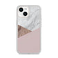 Marble Wood Geometric 3 iPhone 14 Clear Tough Case Starlight
