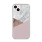 Marble Wood Geometric 3 iPhone 14 Plus Glitter Tough Case Starlight