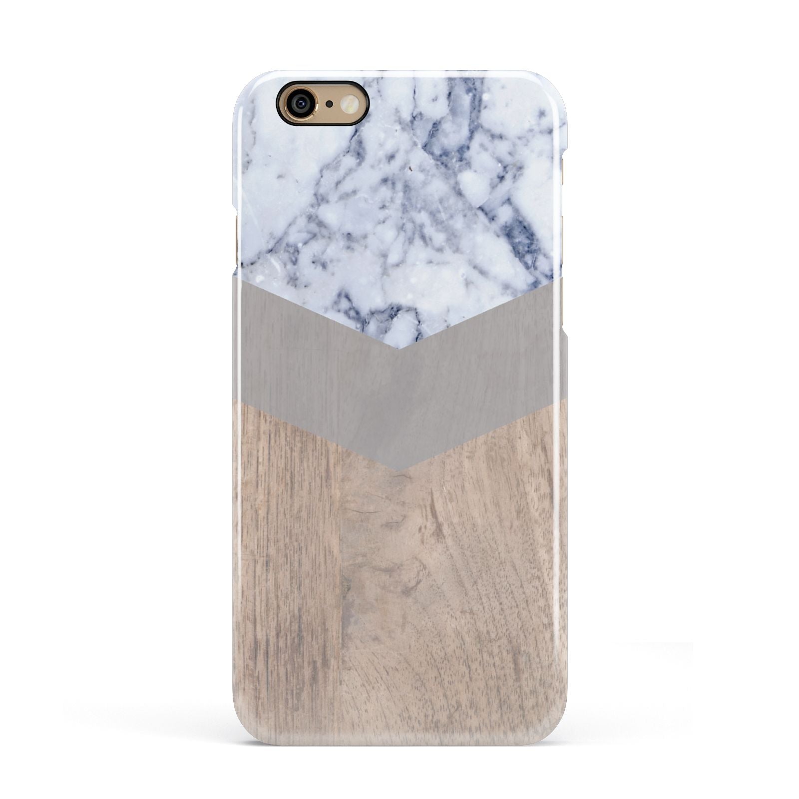Marble Wood Geometric 4 Apple iPhone 6 3D Snap Case