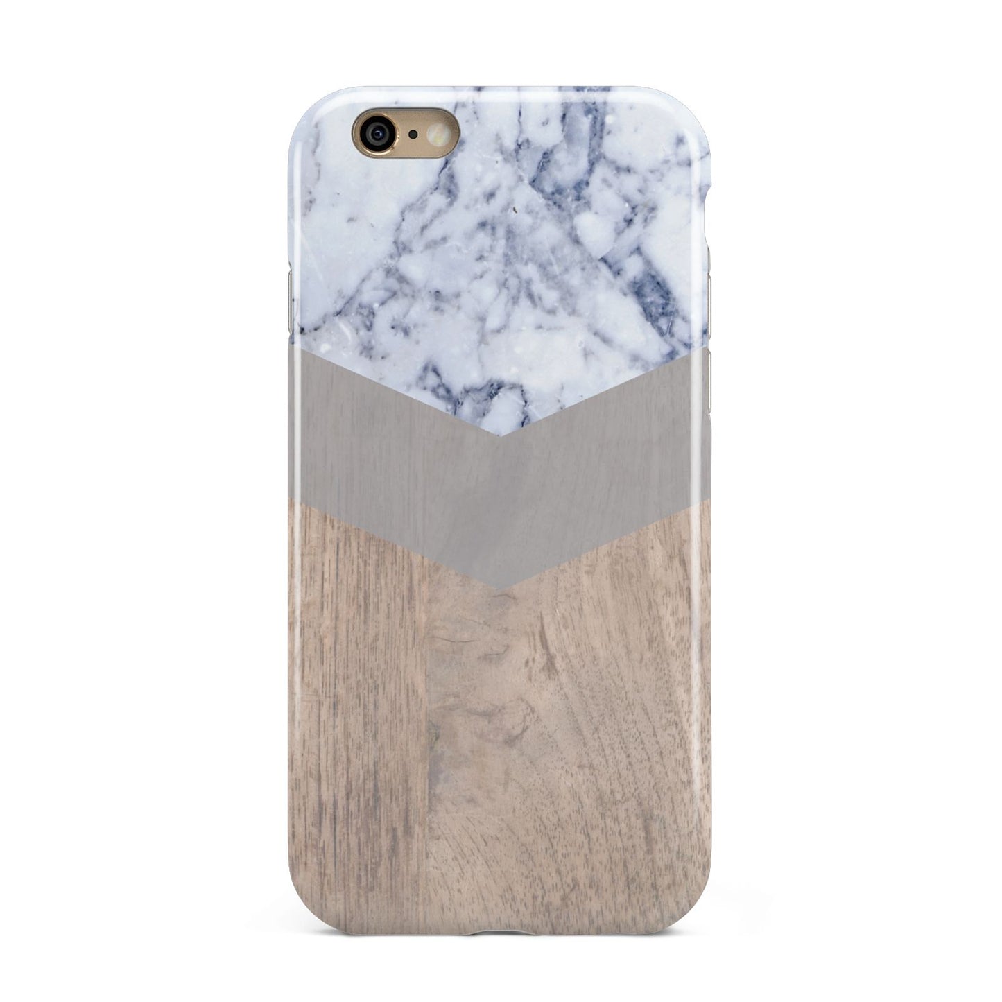 Marble Wood Geometric 4 Apple iPhone 6 3D Tough Case