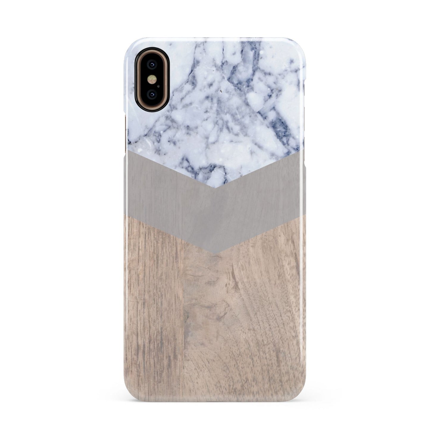 Marble Wood Geometric 4 Apple iPhone Xs Max 3D Snap Case