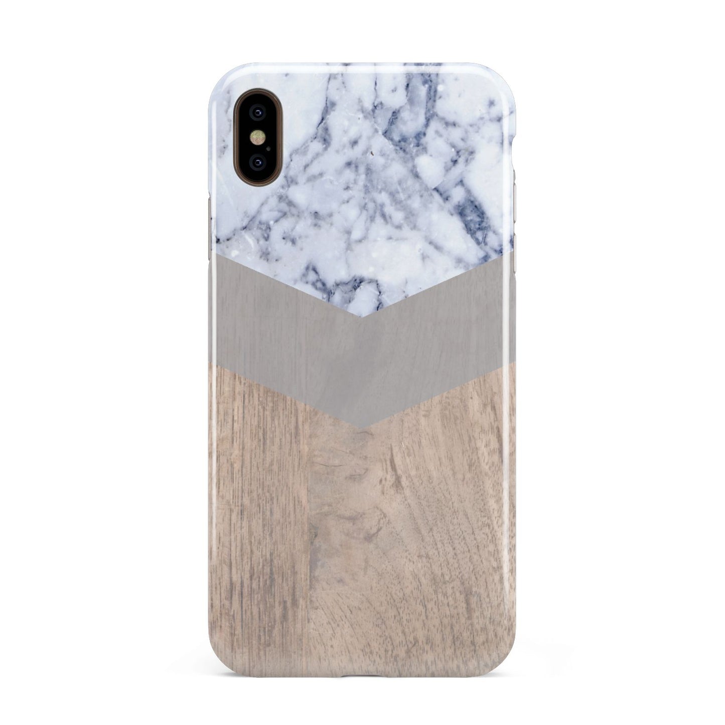 Marble Wood Geometric 4 Apple iPhone Xs Max 3D Tough Case