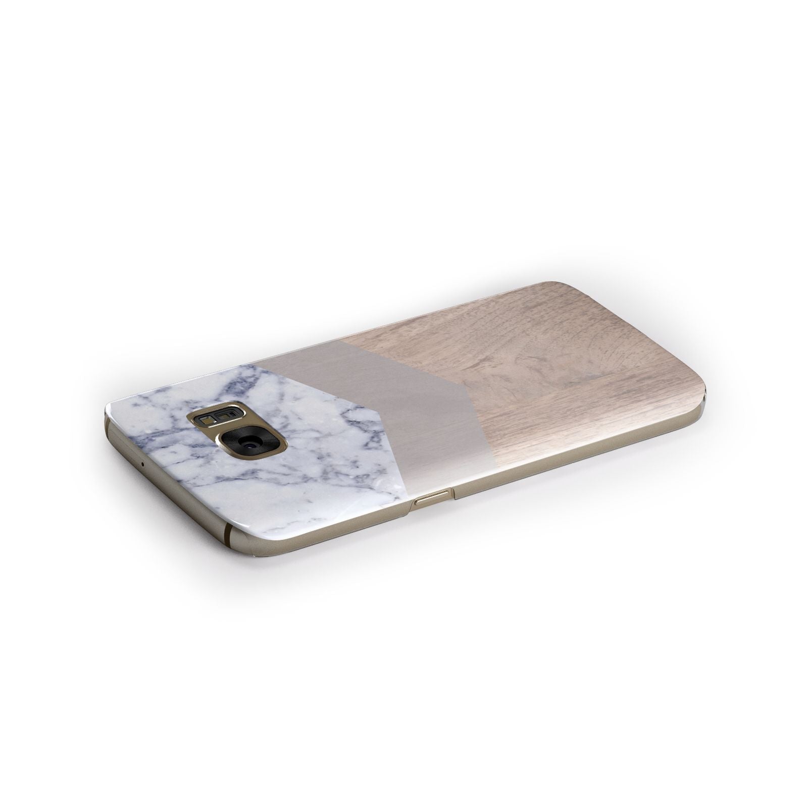 Marble Wood Geometric 4 Samsung Galaxy Case Side Close Up