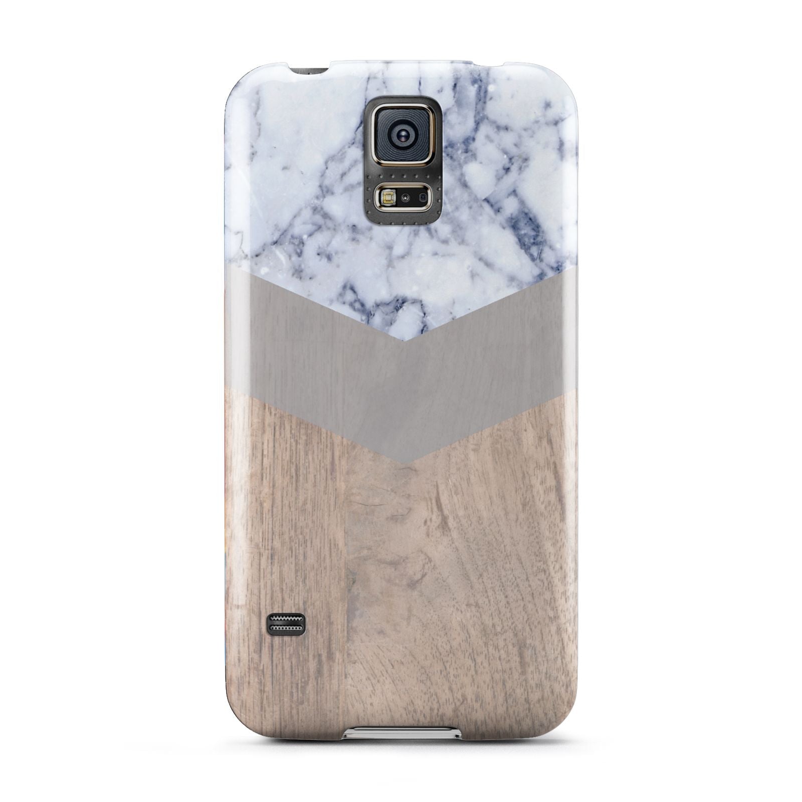 Marble Wood Geometric 4 Samsung Galaxy S5 Case