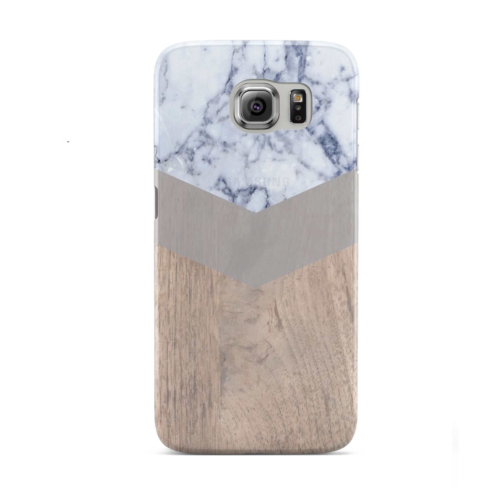Marble Wood Geometric 4 Samsung Galaxy S6 Case