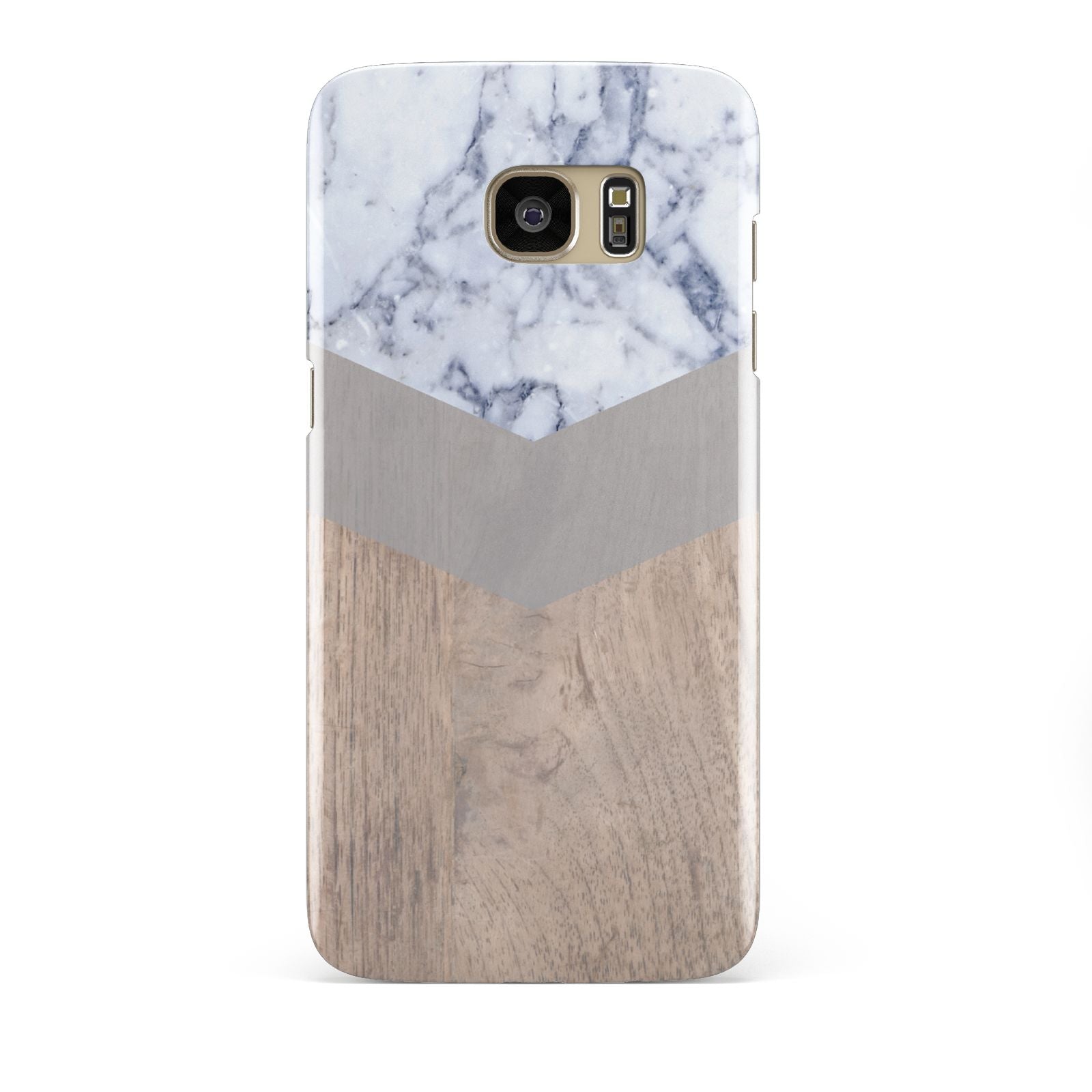 Marble Wood Geometric 4 Samsung Galaxy S7 Edge Case