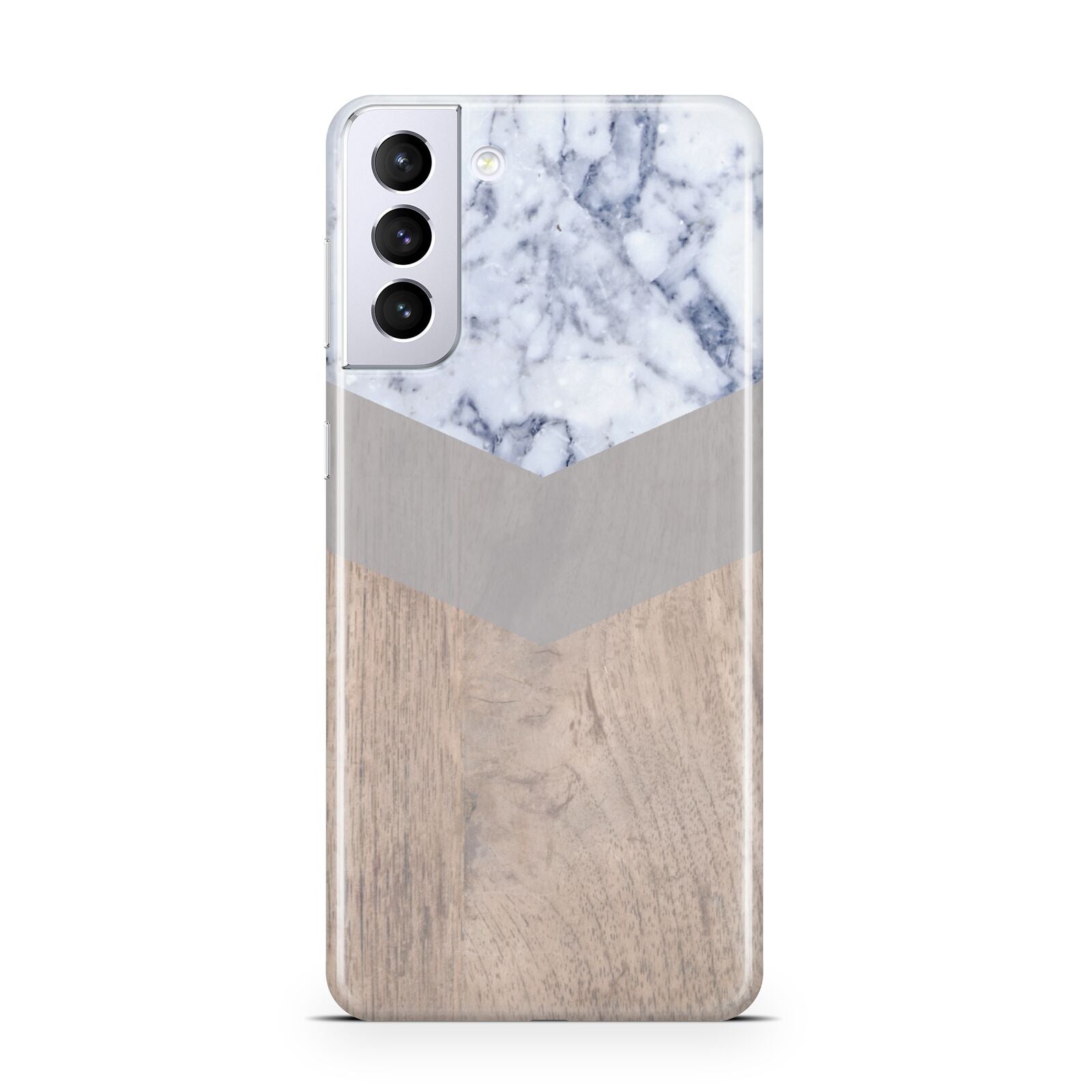 Marble Wood Geometric 4 Samsung S21 Plus Phone Case
