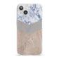 Marble Wood Geometric 4 iPhone 13 Clear Bumper Case
