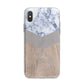 Marble Wood Geometric 4 iPhone X Bumper Case on Silver iPhone Alternative Image 1