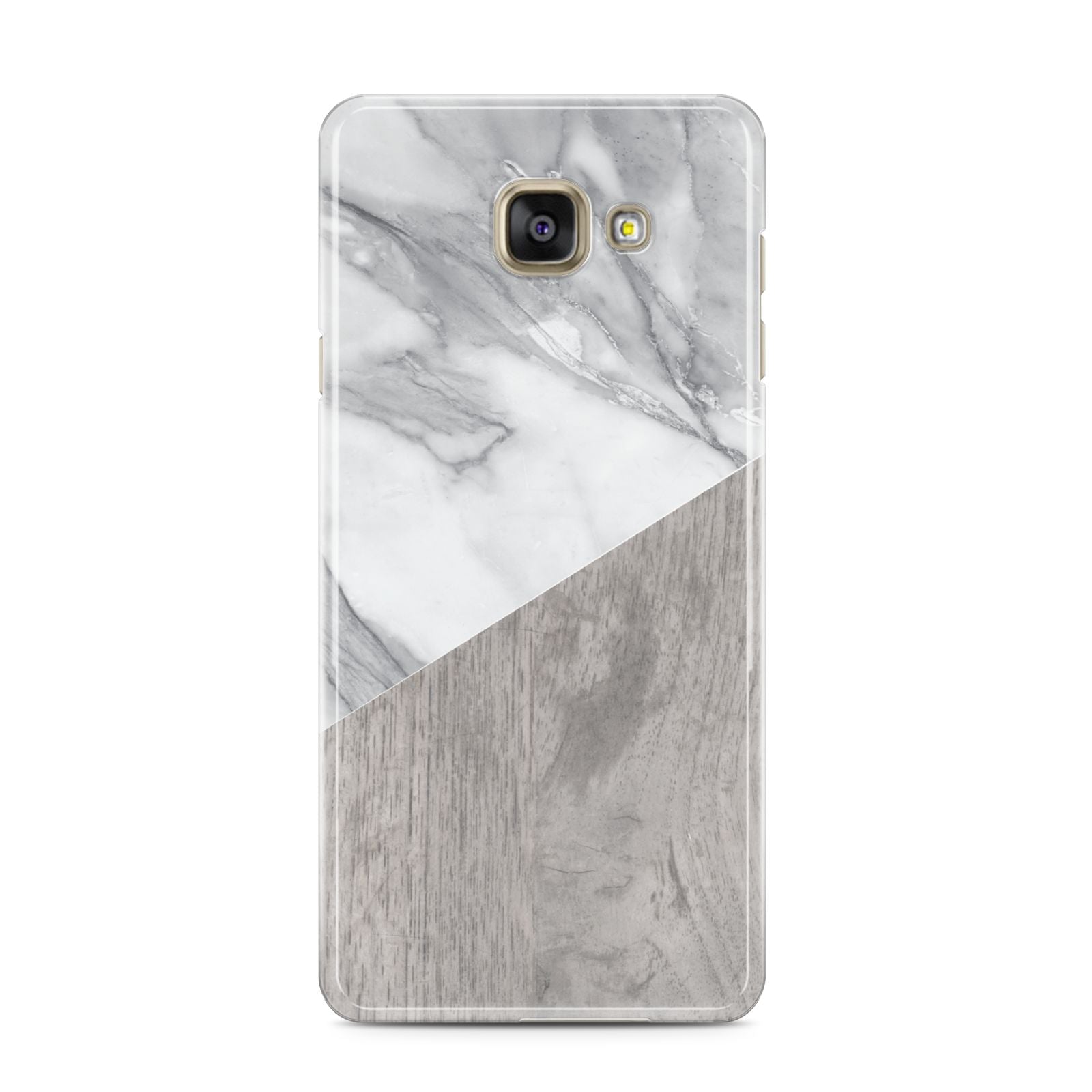 Marble Wood Geometric 5 Samsung Galaxy A3 2016 Case on gold phone