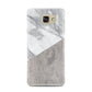 Marble Wood Geometric 5 Samsung Galaxy A7 2016 Case on gold phone