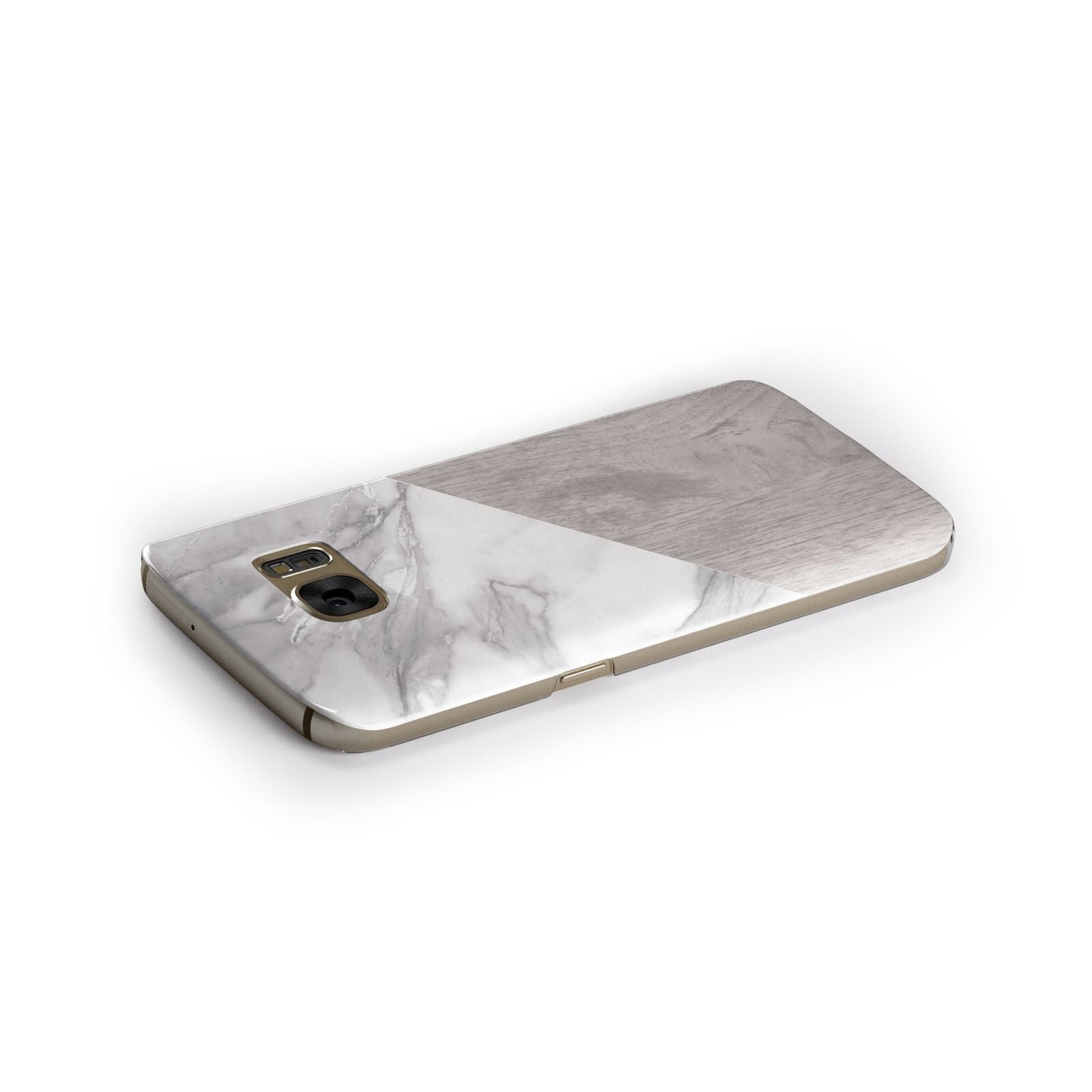 Marble Wood Geometric 5 Samsung Galaxy Case Side Close Up