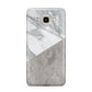 Marble Wood Geometric 5 Samsung Galaxy J7 2016 Case on gold phone