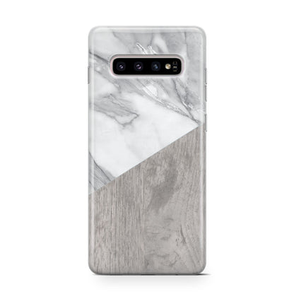 Marble Wood Geometric 5 Samsung Galaxy S10 Case
