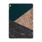 Marble Wood Geometric 6 Apple iPad Gold Case