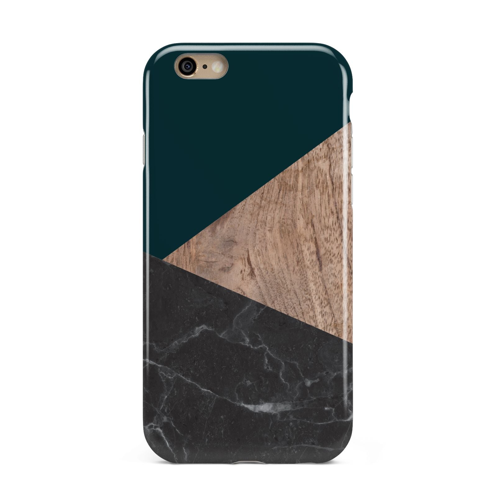 Marble Wood Geometric 6 Apple iPhone 6 3D Tough Case