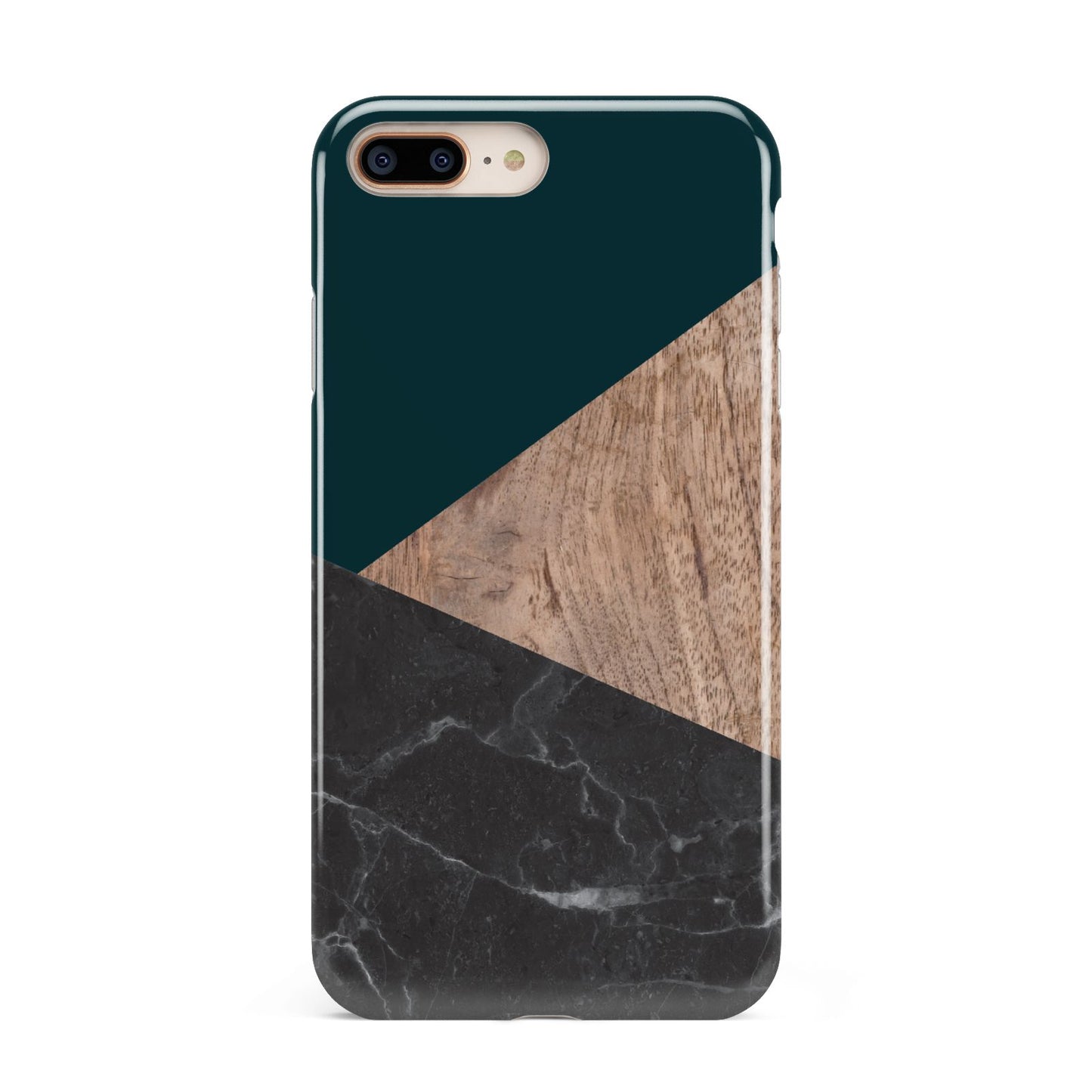 Marble Wood Geometric 6 Apple iPhone 7 8 Plus 3D Tough Case
