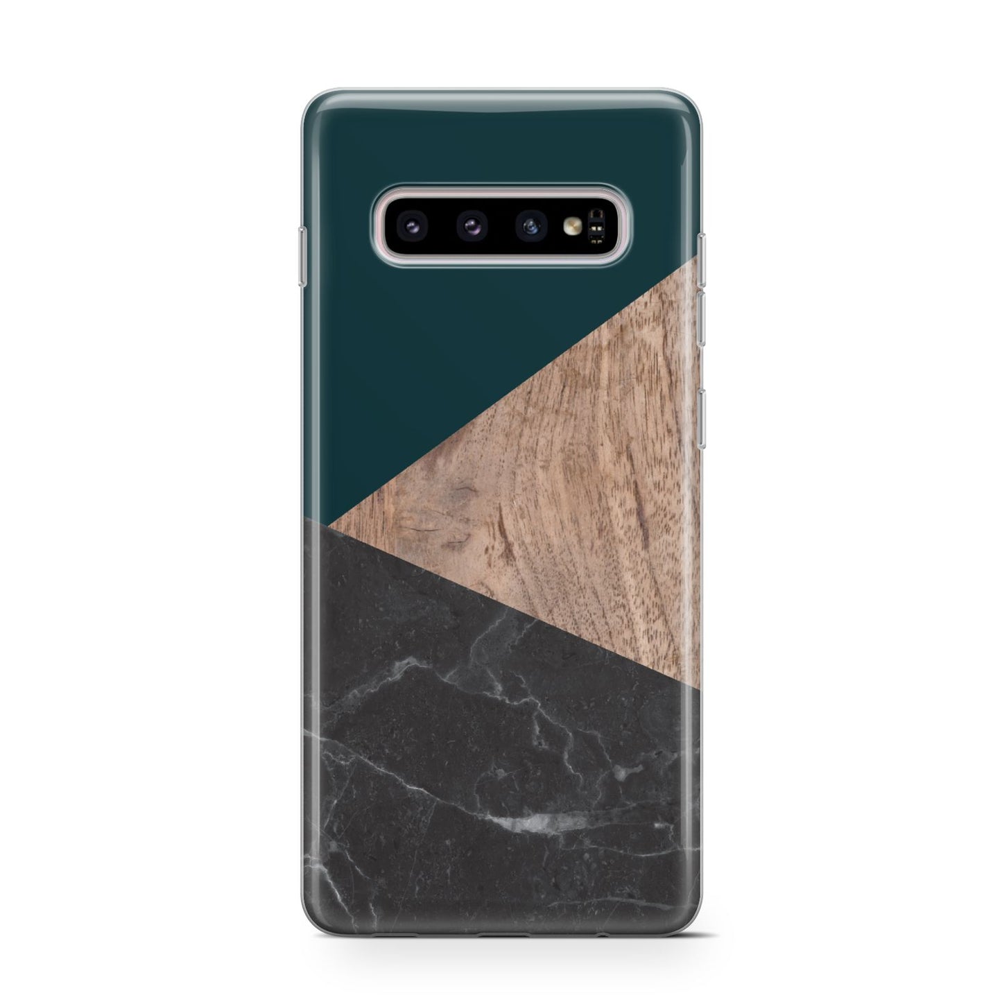 Marble Wood Geometric 6 Samsung Galaxy S10 Case