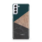 Marble Wood Geometric 6 Samsung S21 Plus Phone Case