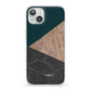 Marble Wood Geometric 6 iPhone 13 Clear Bumper Case
