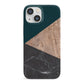 Marble Wood Geometric 6 iPhone 13 Mini Full Wrap 3D Snap Case