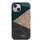Marble Wood Geometric 6 iPhone 13 Mini Full Wrap 3D Tough Case