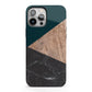 Marble Wood Geometric 6 iPhone 13 Pro Max Full Wrap 3D Tough Case