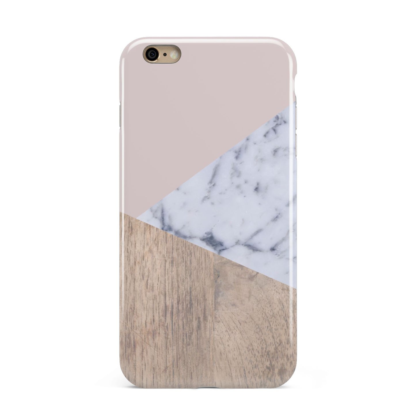 Marble Wood Geometric 7 Apple iPhone 6 Plus 3D Tough Case