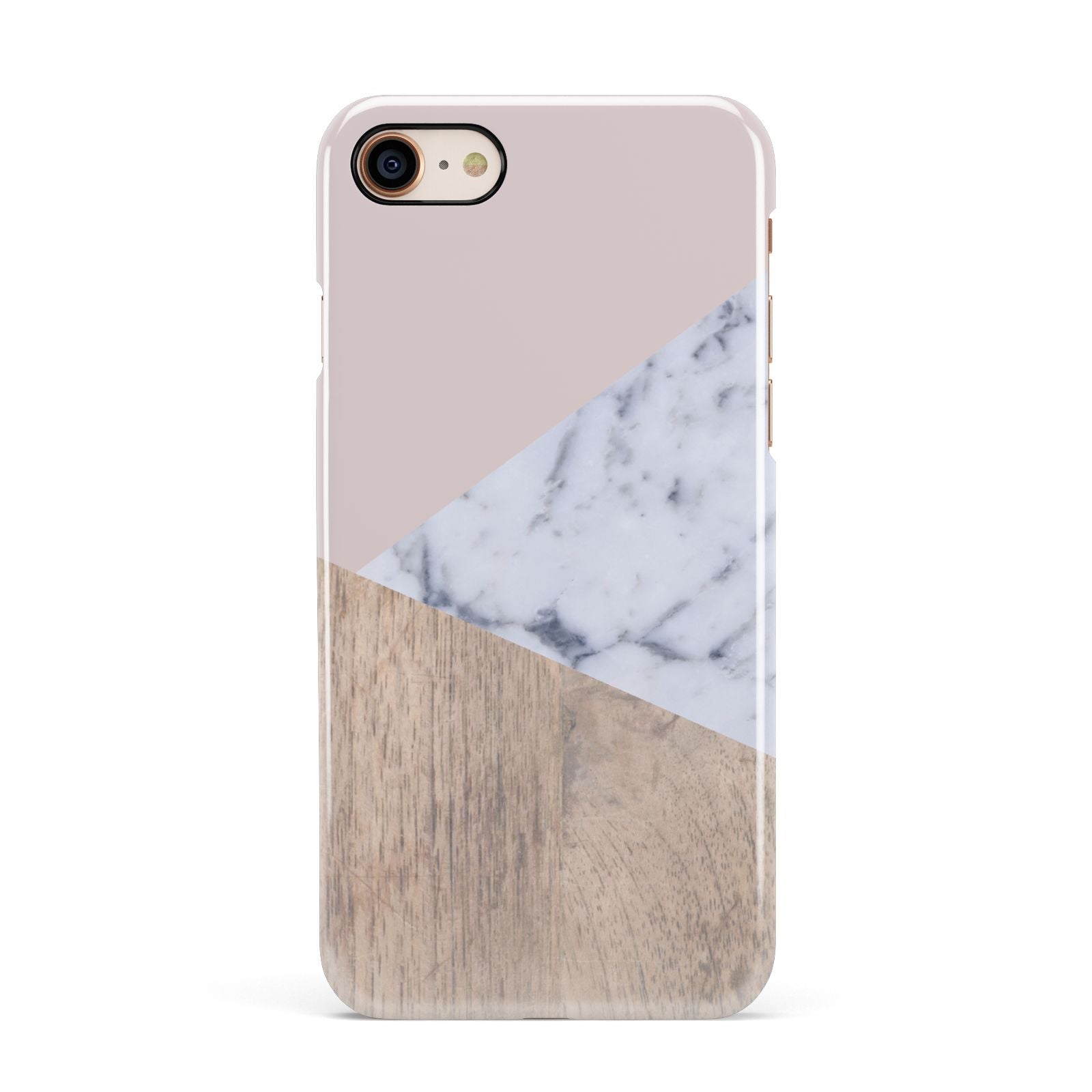 Marble Wood Geometric 7 Apple iPhone 7 8 3D Snap Case