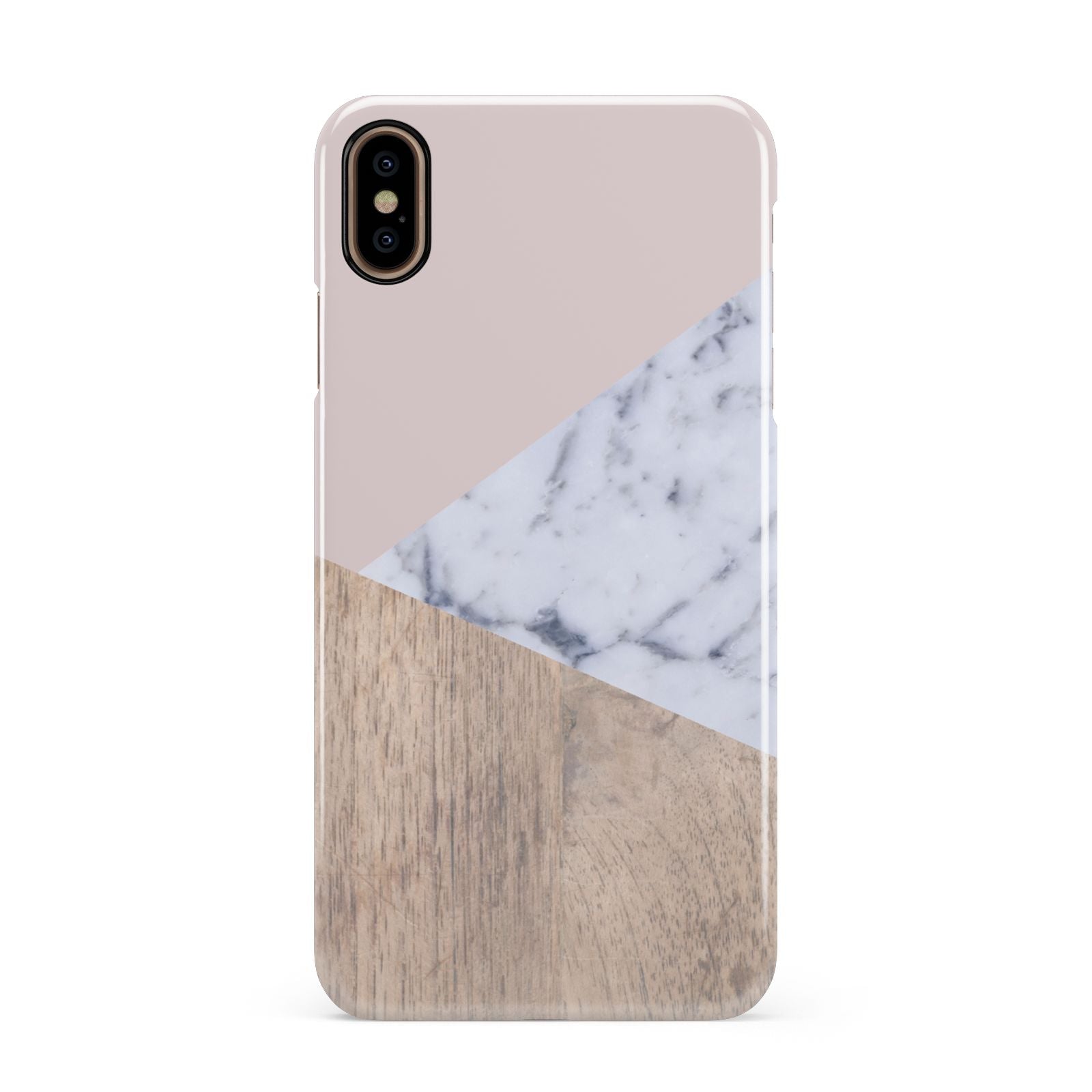 Marble Wood Geometric 7 Apple iPhone Xs Max 3D Snap Case
