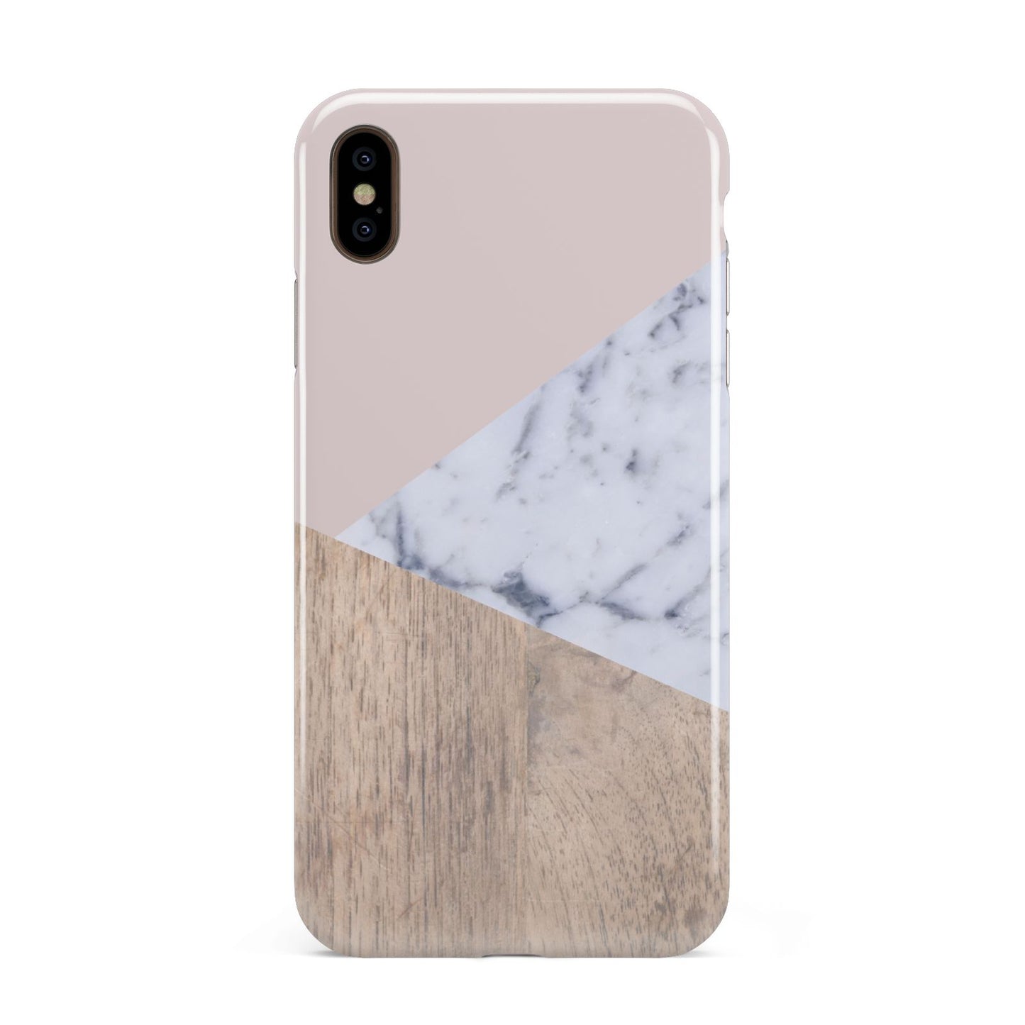 Marble Wood Geometric 7 Apple iPhone Xs Max 3D Tough Case