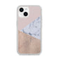 Marble Wood Geometric 7 iPhone 14 Clear Tough Case Starlight